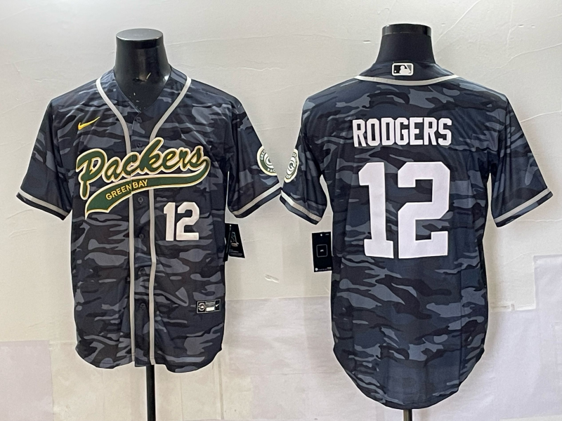 Men Green Bay Packers #12 Rodgers camo Nike NFL 2025 jersey 01